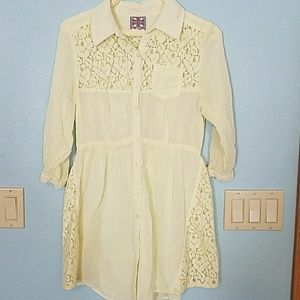 Free People Lace Boho Tunic Top